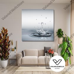 decorative wall art, heart drop splash wall art print, bathroom canvas wall art print, living room wall decor, canvas wa