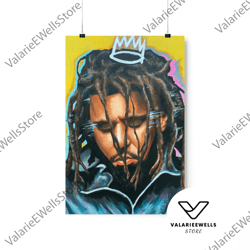 decorative wall art, decorate the living room, bedroom and workplace, j cole - fine art print, j cole wall art, j cole r