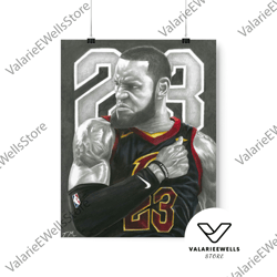 decorative wall art, decorate the living room, bedroom and workplace, lebron james poster print, lebron james 23 wall ar