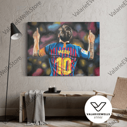 decorative wall art, decorate the living room, bedroom and workplace, lionel messi - fine art print, messi barcelona wal