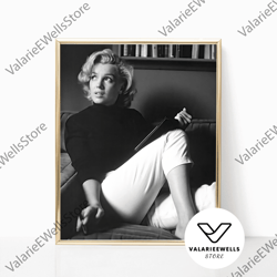 decorative wall art, decorate the living room, bedroom and workplace, marilyn monroe famous movie actress print black an