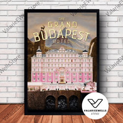 decorative wall art, decorate the living room, bedroom and workplace, the grand budapest hotel movie poster canvas wall