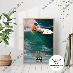 decorative wall art, decorate the living room, bedroom and workplace, vintage 1990 billabong surfing surfer retro poster