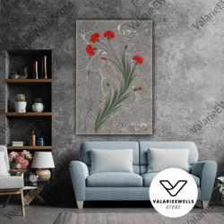 marbling art effect flower roll up canvas, stretched canvas art, framed wall art painting