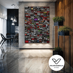 metal music wall art, rock music bands canvas art, nostalgic wall decor, roll up canvas, stretched canvas art, framed wa