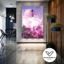 metal sculpture heads rising from the mist roll up canvas, stretched canvas art, framed wall art painting