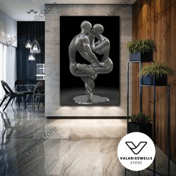 metal wall art, couple canvas art, metal wall decor, roll up canvas, stretched canvas art, framed wall art painting