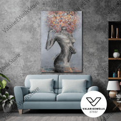 nude wall art, woman canvas art, sexy woman wall decor, roll up canvas, stretched canvas art, framed wall art painting