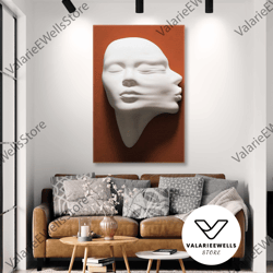 orange canvas art, kiss canvas art, statue wall decor, roll up canvas, stretched canvas art, framed wall art painting