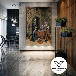 ottoman wall art, carpet merchants canvas art, oriental wall decor, roll up canvas, stretched canvas art, framed wall ar