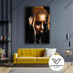 painted hands woman model makeup woman roll up canvas, stretched canvas art, framed wall art painting