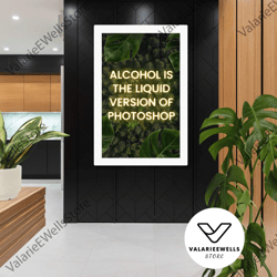 photoshop wall art, lettering canvas art, plant art, typographic wall decor, roll up canvas, stretched canvas art, frame