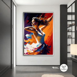ballerina canvas, effect ballerina girl painting,ballerina decorative wall art, home decor, ballerina canvas print, ball