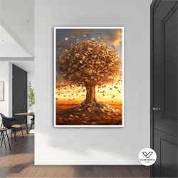 tree canvas art, flower decorative wall art, decorative wall art, canvas art, framed canvas art, modern flower decorativ