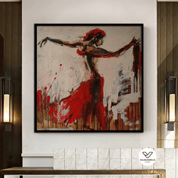 ballerine canvas print, canvas home decor, large canvas, dancing painting print, music room art, dance canvas decor, fra