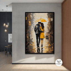 romantic lovers canvas,romantic silhouette of loving couple, modern decor ideas for home and office,stretched canvas pai