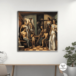 thinking people, nude painting, historical canvas paintings, modern decor ideas for your home and office,with different