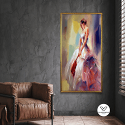 girl playing violin painting, colorful canvas art, dress painting, dancer poster, decorative wall art canvas design, fra