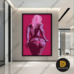 sexy girl body decor, sexy wall print, female print, erotic nudity wall art, erotic nude art, woman silhouette art, nude