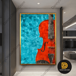 violin canvas art, cello wall art, cello wall decor, violin wall decor, graffiti canvas art, luxury framed wall decor