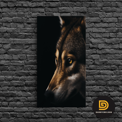 Animal Prints, Timber Wolf, Portrait Of A Wolf, Framed Canvas Print, Wolf Photography Art, Timber Wolves Art
