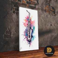 bassett clarinet wall art, musician gift, framed canvas print, clarinet print, musical instrument art, gift for musician