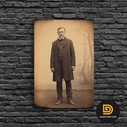 civil war era photography, framed canvas print, tintype ferrotype reproduction wall art, halloween art