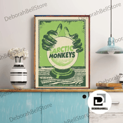 arctic monkeys canvas, music canvas, rock music band canvas, arctic monkeys 2014 concert vintage canvas, framed canvas r