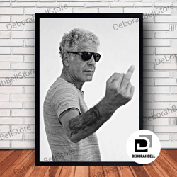 anthony bourdain canvas canvas wall art family decor, home decor, frame option, framed canvas ready to hang