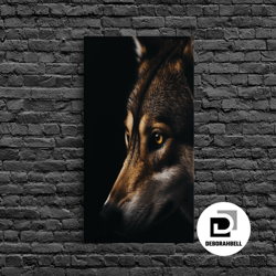 Framed Canvas Ready To Hang, Animal Prints, Timber Wolf, Portrait Of A Wolf, Framed Canvas Print, Wolf Photography Art,