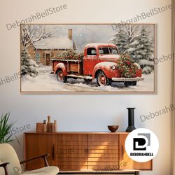 framed canvas ready to hang, christmas village wall art framed canvas print holiday decor christmas centerpiece christma