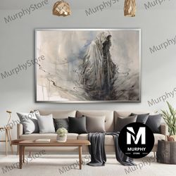 grim reaper canvas wall art, grim reaper halloween canvas, ghost painting, halloween art, horror art, creepy art print,