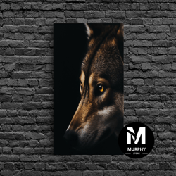 Decorative Wall Art, Animal Prints, Timber Wolf, Portrait Of A Wolf, Framed Canvas Print, Wolf Photography Art, Timber W