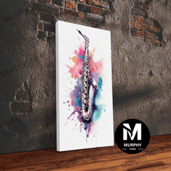 decorative wall art, bassett clarinet wall art, musician gift, framed canvas print, clarinet print, musical instrument a