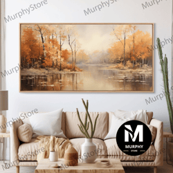 decorative wall art, fall centerpiece landscape painting canvas print, autumn decor, fall centerpiece, fall home decor,