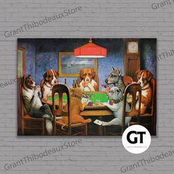 decorative wall art, decorate the living room, bedroom and workplace, a friend in need by cm coolidge poker game canvas