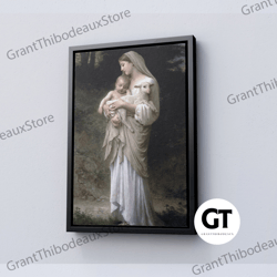 decorative wall art, decorate the living room, bedroom and workplace, beautiful image of the blessed mother on canvas or