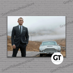 decorative wall art, decorate the living room, bedroom and workplace, daniel craig james bond poster, daniel craig canva