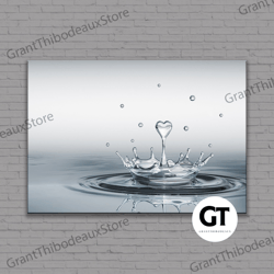 decorative wall art, decorate the living room, bedroom and workplace, heart drop canvas wall art, zen wall art, calming