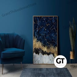 decorative wall art, decorate the living room, bedroom and workplace, luxry wall art, blue canvas, modern decor canvas,