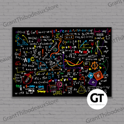 decorative wall art, decorate the living room, bedroom and workplace, mathematical operations canvas wall art, math art,