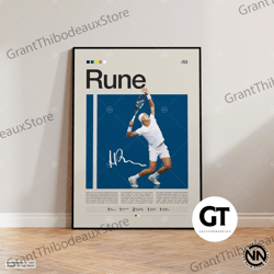 decorative wall art, decorate the living room, bedroom and workplace, holger rune canvas, tennis canvas, motivational ca