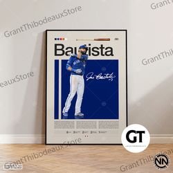 decorative wall art, decorate the living room, bedroom and workplace, jose bautista canvas, toronto blue jays, baseball