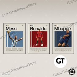 decorative wall art, decorate the living room, bedroom and workplace, lionel messi, cristiano ronaldo, kylian mbappe leg