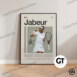 decorative wall art, decorate the living room, bedroom and workplace, ons jabeur canvas, tennis canvas, motivational can