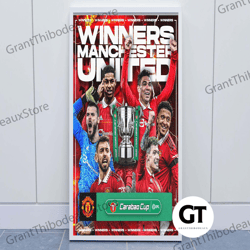 decorative wall art, decorate the living room, bedroom and workplace, carabao cup winners 2023 canvas, manchester united