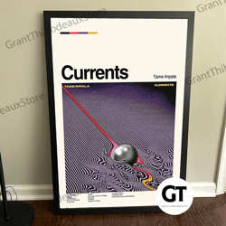 decorative wall art, decorate the living room, bedroom and workplace, tame impala minimalist mid-century wall art print,