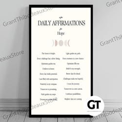 decorative wall art, decorate the living room, bedroom and workplace, affirmation wall art for hope self love positive