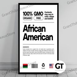 decorative wall art, decorate the living room, bedroom and workplace, african american unity flag canvas mid century mo