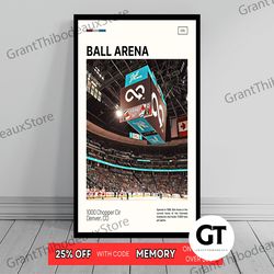 decorative wall art, decorate the living room, bedroom and workplace, ball arena print colorado avalanche canvas nhl a